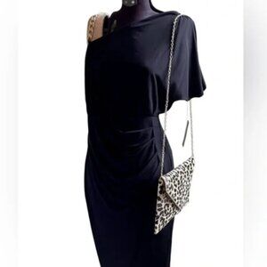 Urban Expressions Leopard Print Envelope Clutch with Chain Strap